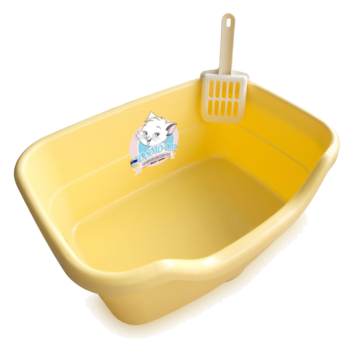 Cosmo Cat - Cosmo Cat Litter Box #2 with Scoop -  - 41 x 30 x 16 cm Yellow - Best In Show - Best Pet Food For Your Pet