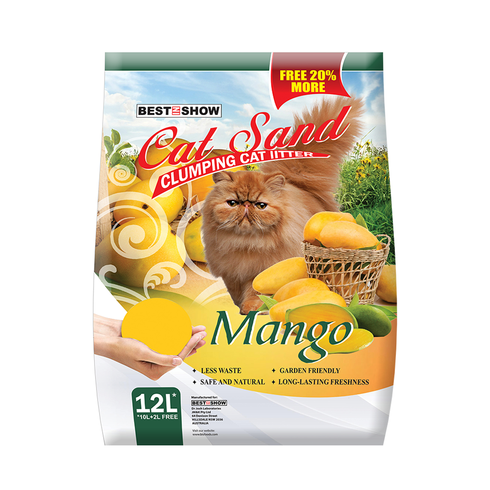 Cat | Product - BIS Cat Sand - Mangga - 12 Lt  - Best In Show - Best Pet Food For Your Pet