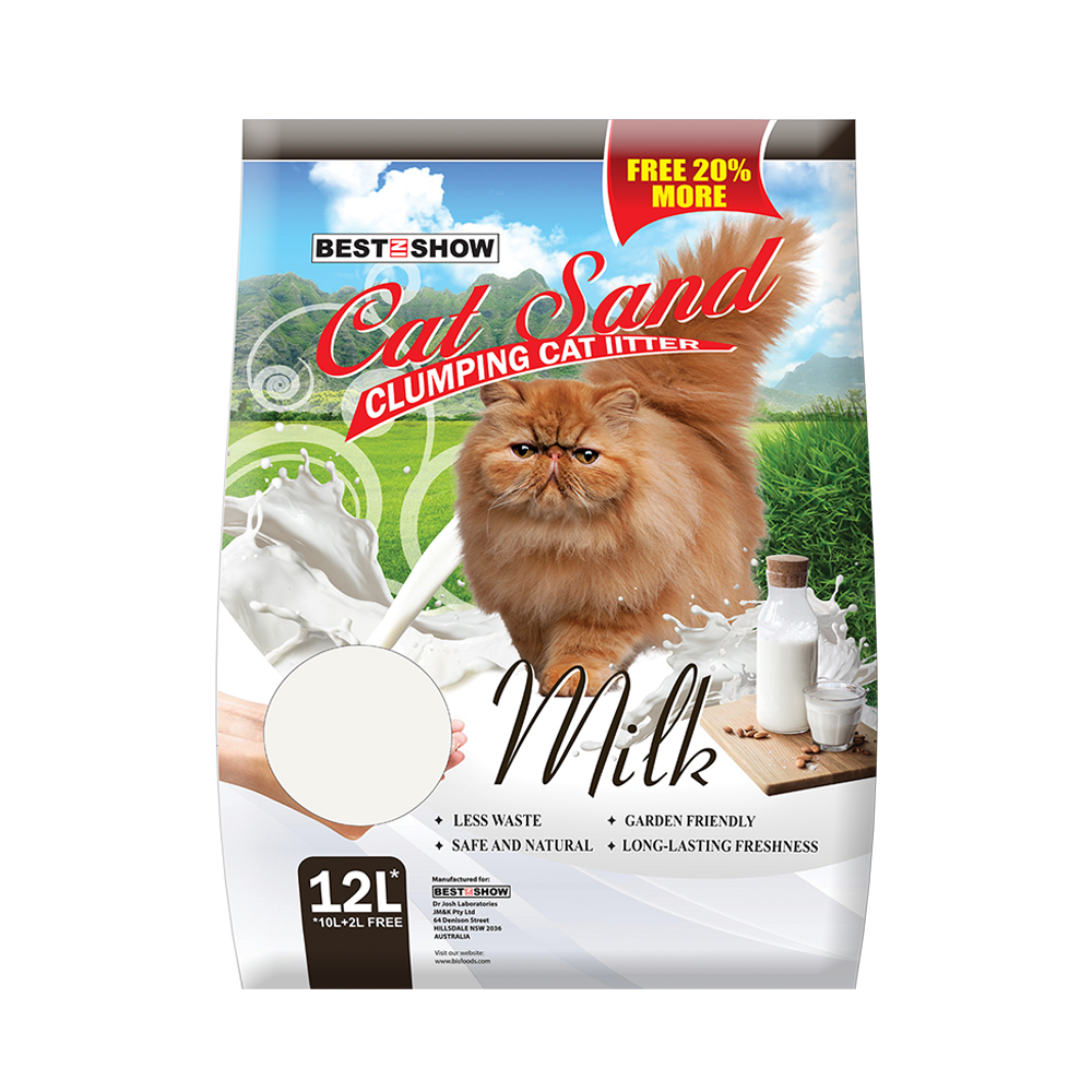 Cat | Product - BIS Cat Sand - Milk - 12 Lt  - Best In Show - Best Pet Food For Your Pet