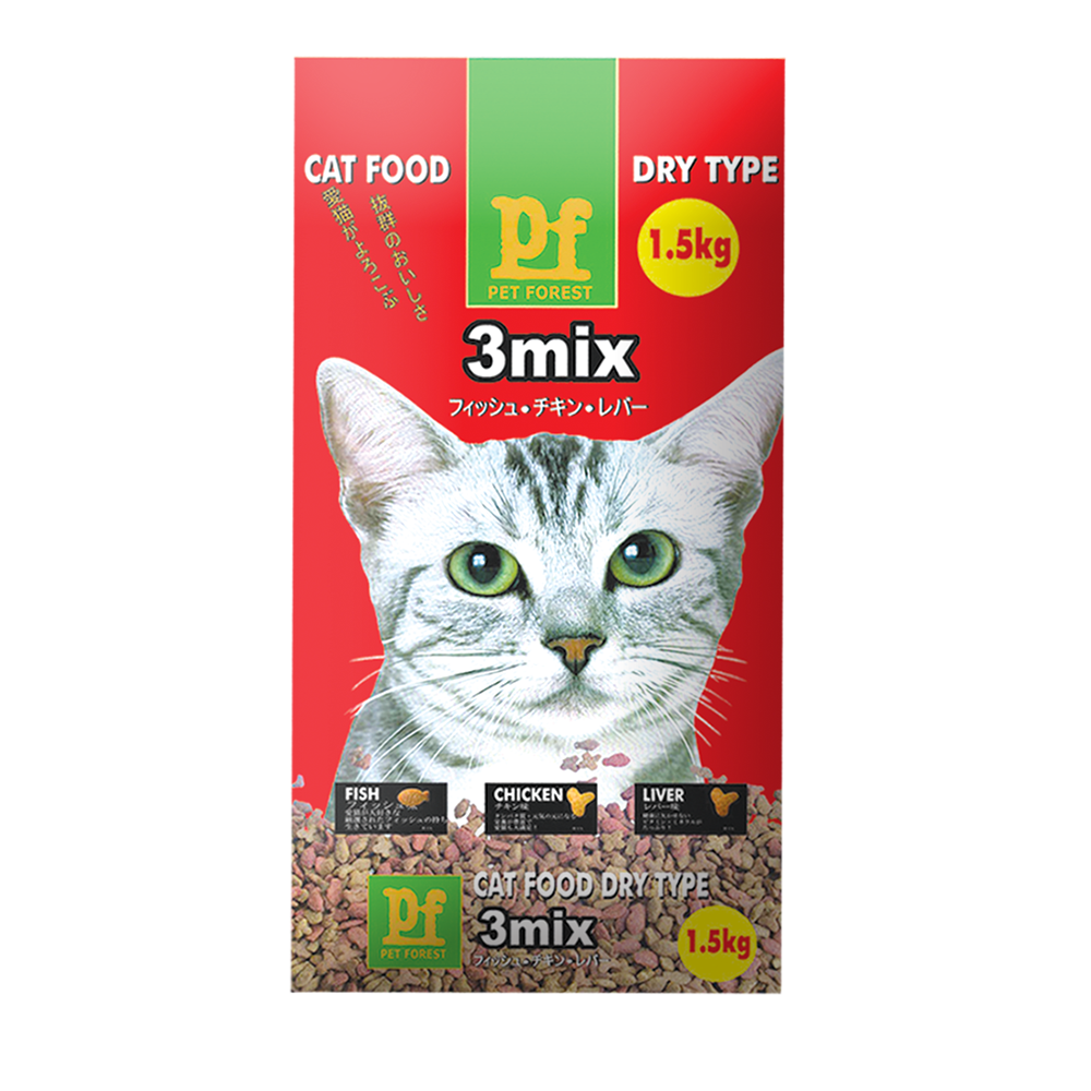 Japanese Formula - Pet Forest - 3 Mix (Fish, Chicken, Liver) - 1.5kg  - Best In Show - Best Pet Food For Your Pet