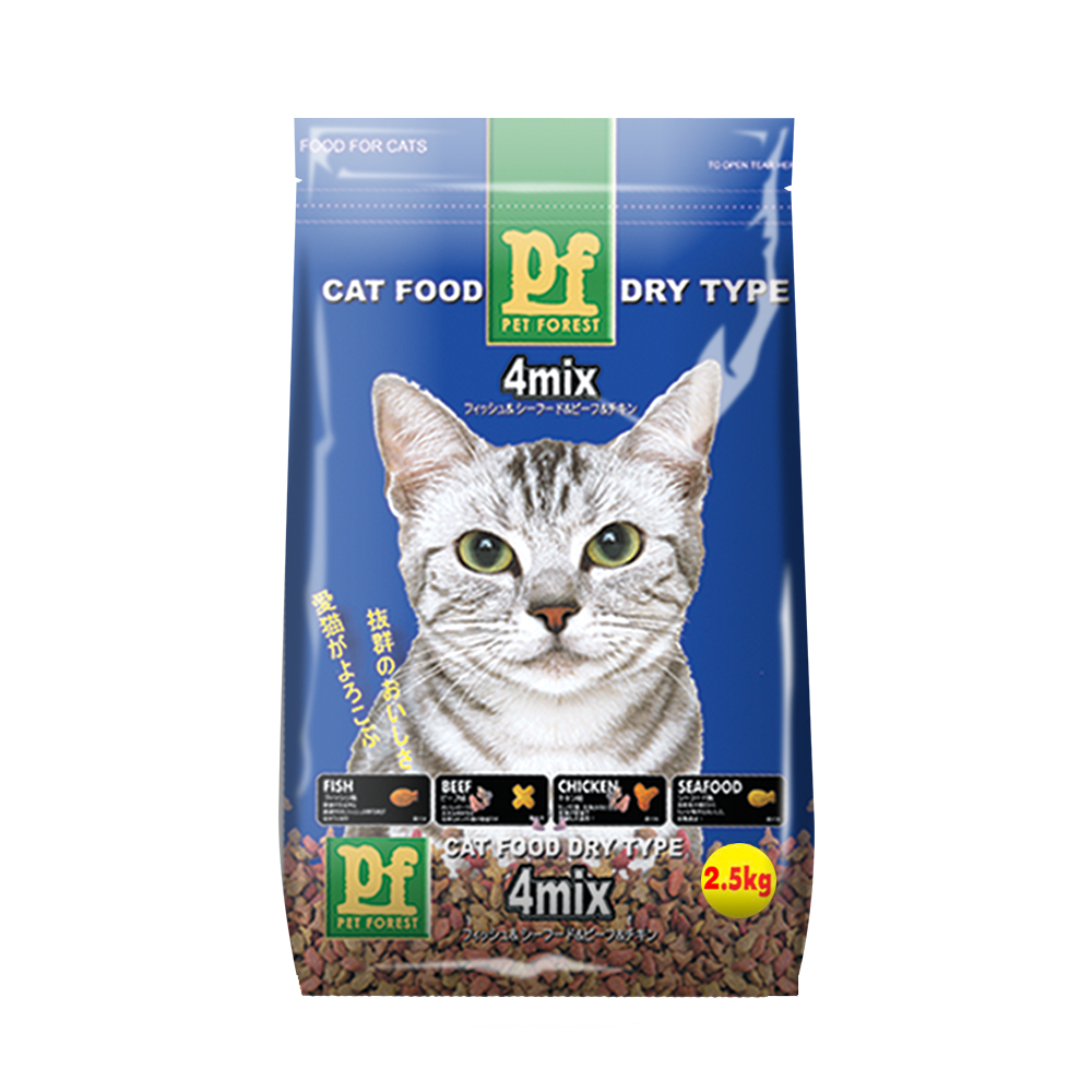 Japanese Formula - Pet Forest - 4 Mix (Fish, Seafood, Beef, Chicken) - 2.5kg  - Best In Show - Best Pet Food For Your Pet
