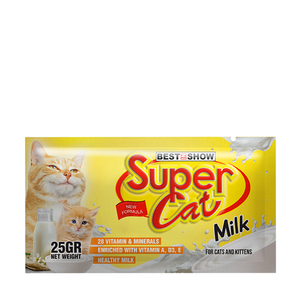 Milk - Super Cat - Milk - 25gr  - Best In Show - Best Pet Food For Your Pet