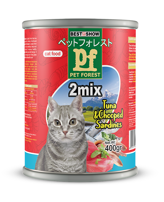 Japanese Formula - Pet Forest - 2 Mix (Tuna & Chopped Sardine) - 400gr  - Best In Show - Best Pet Food For Your Pet