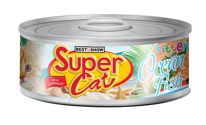 Super Premium - Super Cat (Canned) - Babby Kitten Ocean Fish - 95gr  - Best In Show - Best Pet Food For Your Pet