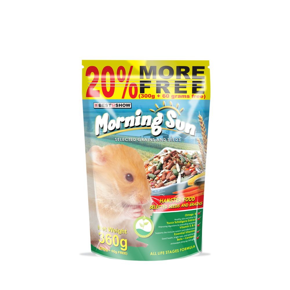 Hamster - Morning Sun - Seeds & Grains - 360g  - Best In Show - Best Pet Food For Your Pet