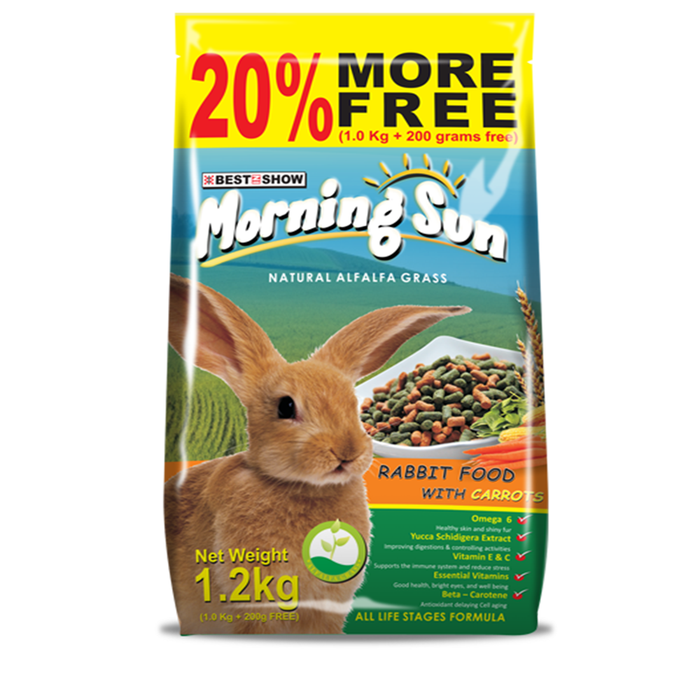 Rabbit - Morning Sun - Carrot - 1.2kg  - Best In Show - Best Pet Food For Your Pet