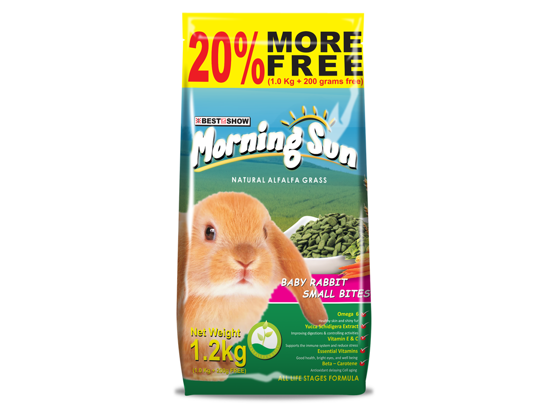 Cat | Product - Morning Sun Rabbit - Babby Rabbit Small Bites - 1.2kg  - Best In Show - Best Pet Food For Your Pet