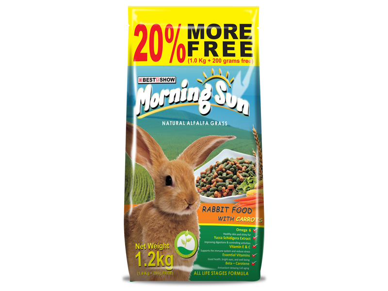Cat | Product - Morning Sun Rabbit - Rabbit Food With Carrots - 1.2kg  - Best In Show - Best Pet Food For Your Pet