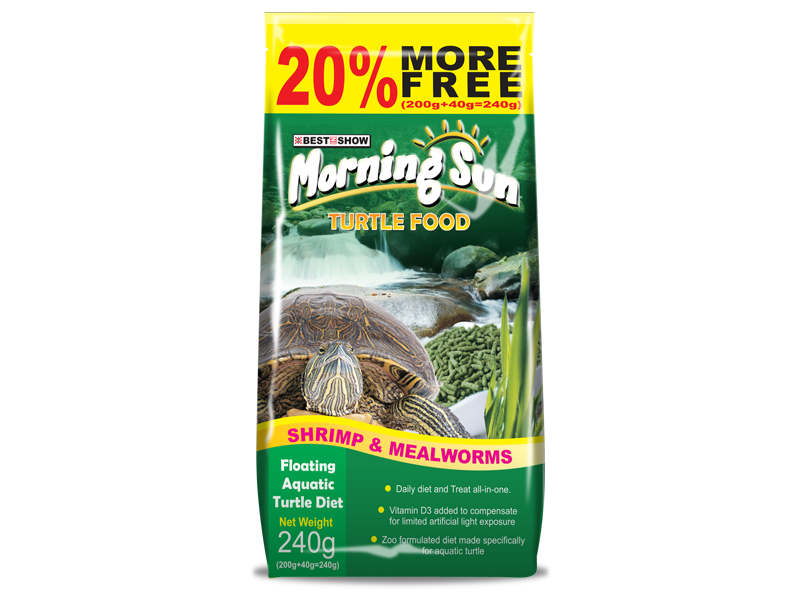 Cat | Product - Morning Sun Turle Food - Shrimp & Mealsworms - 240gr  - Best In Show - Best Pet Food For Your Pet